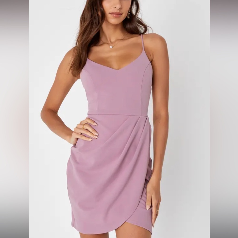 Lulu’s XS Pink Mauve Tulip Dress